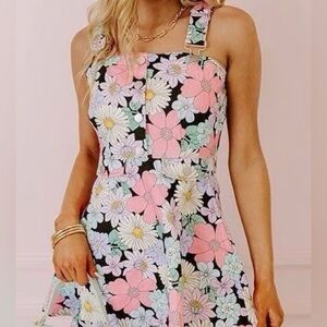 STORIA Pastel Denim Mini Dress - Size Small